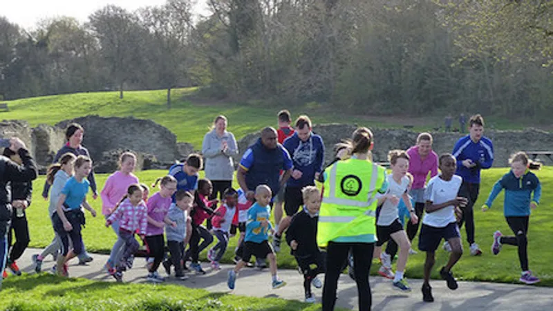 Lesnes Abbey Woods junior parkrun in Abbey Wood