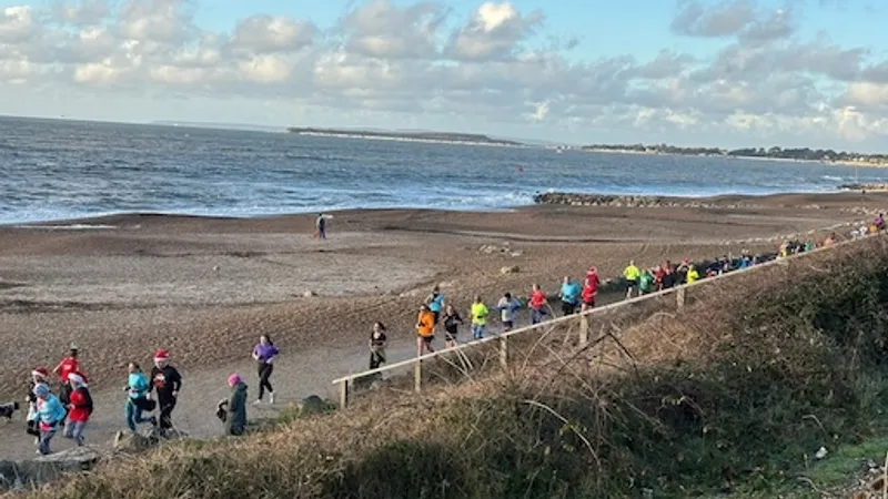 Highcliffe Beach parkrun in Highcliffe