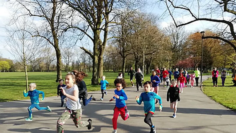 Alexandra junior parkrun, Moss Side in Manchester